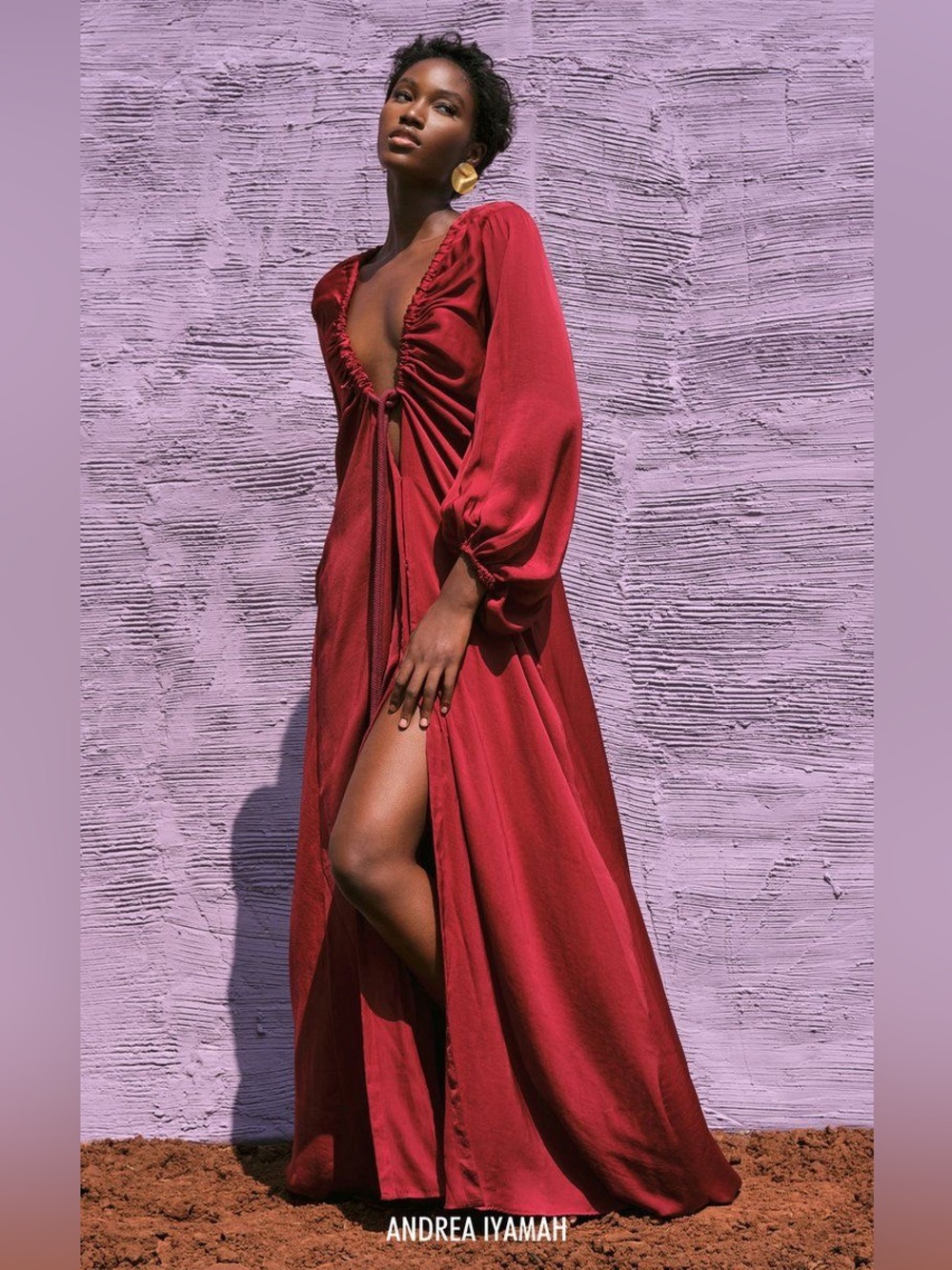 Andrea Iyamah Neema Robe Maxi Dress NEW Sz S/M